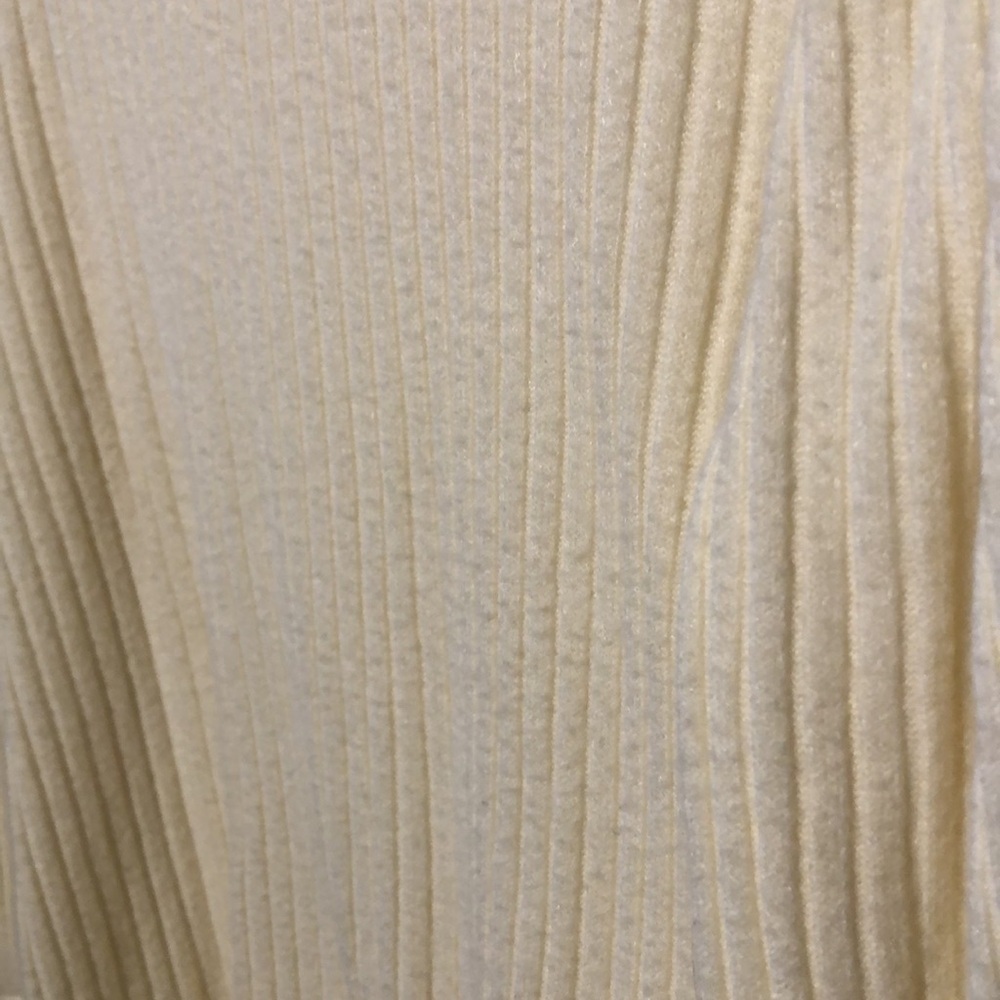 Madewell Cream Sweater Sz XS Ribbed Knit Balloon Sleeve Classic Casual Feminine - Picture 7 of 7